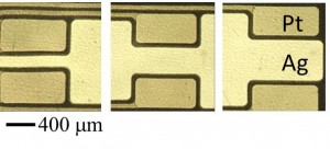 To create new types of sensors, gold films are patterned onto a substrate using microcontract printing and etching.