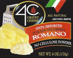 4C Cheese Label - 4C and Cento Recall Grated Cheese