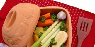 Clay Pot with Veggies - Vegetarian - and Vegan - Diet Lowers Cholesterol